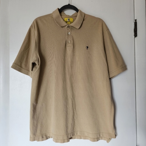 Vintage Duck Head beige cotton hipster normcore basic men's polo with a logo - Picture 1 of 6